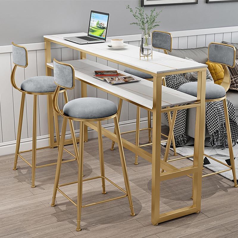 Indoor Stone Counter Wine Table Rectangle Footrest Bar Height Pub Table Clearhalo 'Bar Furniture' 'Bar Tables' 'bar_tables' 'furn' 'furn_bar_tables' 'Furniture' 'Kitchen & Dining Furniture' 1200x1200_3c45ffe3-c253-4584-ad13-2961a6ffaee2