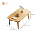 Mesa de centro rectangular de madera de 17,7" de altura con 4 patas para sala de estar