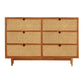 Gabinetto di sideboard del soggiorno rattan mobile moderno server buffet con cassetto