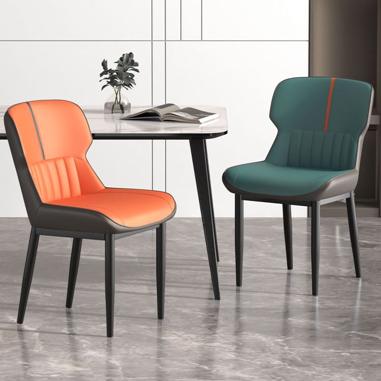 Contemporary Style Chair Kitchen Arm Side Chair with Metal Legs Clearhalo 'Dining Chairs' 'Dining Tables & Seating' 'dining_chair' 'Furniture' 'furniture_dining_chair' 'Kitchen & Dining Furniture' 1200x1200_3c470f72-cb53-4447-aa47-00a963d5262c