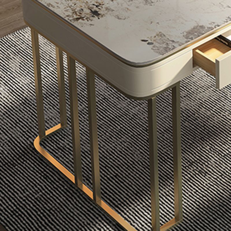 Table de bureau moderne de forme rectangulaire Bureau d'écriture en pierre pour le bureau