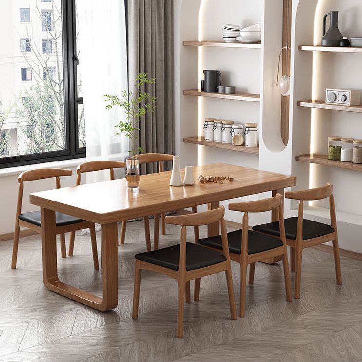 Modern 1/4/7 Pieces Rectangle Dining Table Set Simple Pine Wood Dinette Set Clearhalo 'Dining Room Sets' 'Dining Tables & Seating' 'dining_room_set' 'furn' 'furn_dining_room_set' 'Furniture' 'furniture_dining_room_set' 'Kitchen & Dining Furniture' 'kitchen&dining_furn' 'kitchen' 1200x1200_3c479240-96aa-4a04-9b43-70b83695027e
