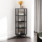 Industrial Curio Cabinet Metal Glass Doors Storage Cabinet with Legs for Living Room Clearhalo 'Display & China Cabinets' 'display_china_cabinets' 'furn' 'furn_display_china_cabinets' 'Furniture' 'Kitchen & Dining Furniture' 1200x1200_3c494c97-d4ff-42a4-8951-72a777ebab0a