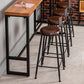 Contemporary Bar Stools Armless Dining Stools with Metal Base