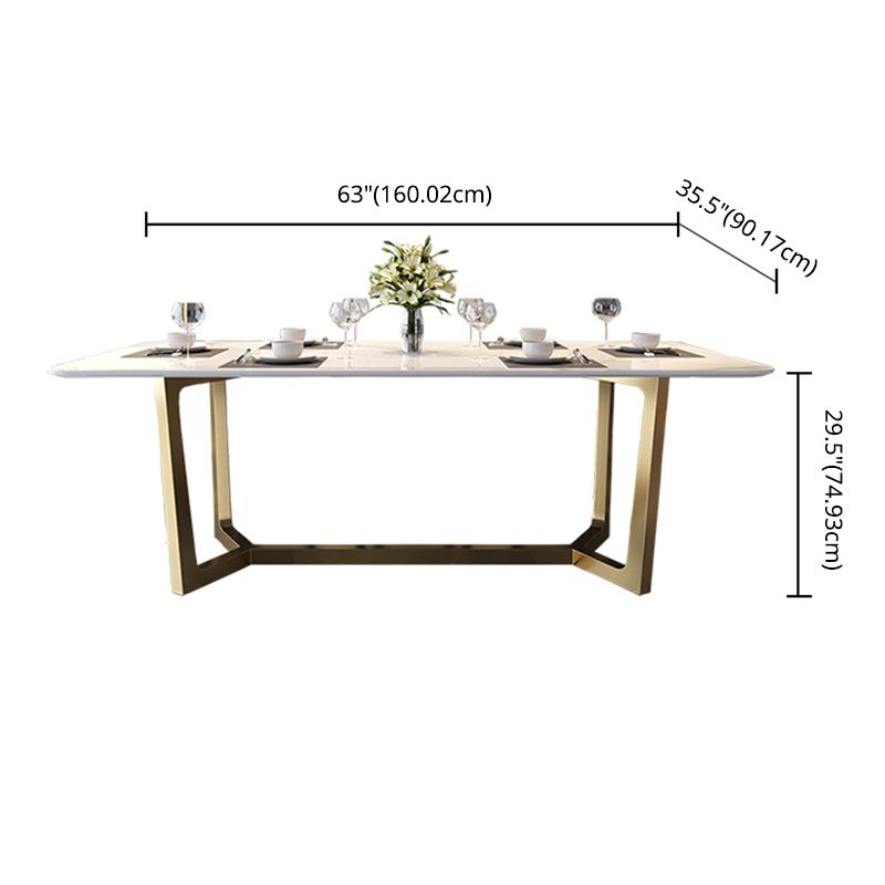 Home Scandinavian Style Sintered Stone Dining Bench Set Rectangular Dining Table with Trestle Base Clearhalo 'Dining Room Sets' 'Dining Tables & Seating' 'dining_room_set' 'furn' 'furn_dining_room_set' 'Furniture' 'furniture_dining_room_set' 'Kitchen & Dining Furniture' 'kitchen&dining_furn' 'kitchen' 1200x1200_3c4992f4-d402-42ea-a386-a21d7b47b660