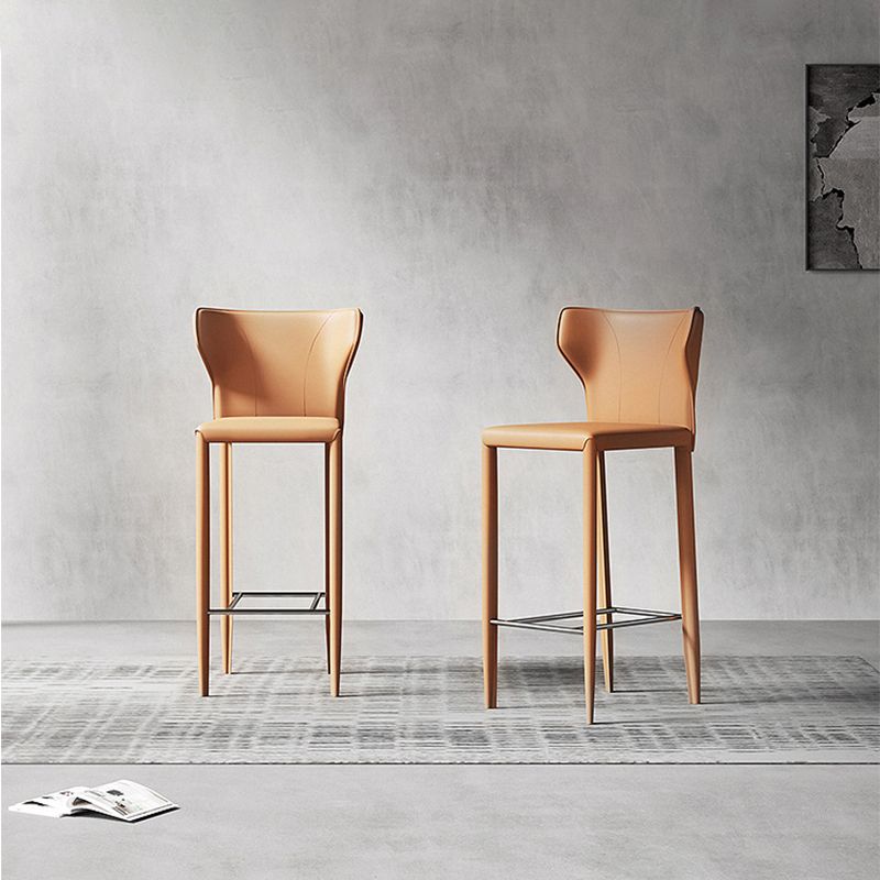 Chaise de comptoir en cuir en faux en cuir intérieur