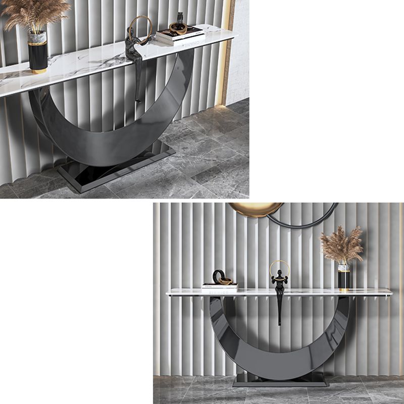 Console rettangolare di pietra Tabella 1-SHELF 31,5 "TABELLO DI ACCENTO ALTA