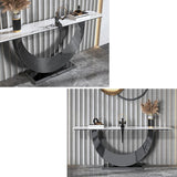 Console rettangolare di pietra Tabella 1-SHELF 31,5 "TABELLO DI ACCENTO ALTA