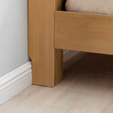 Letto in legno massiccio scandinavo con testiera da 39,37 "