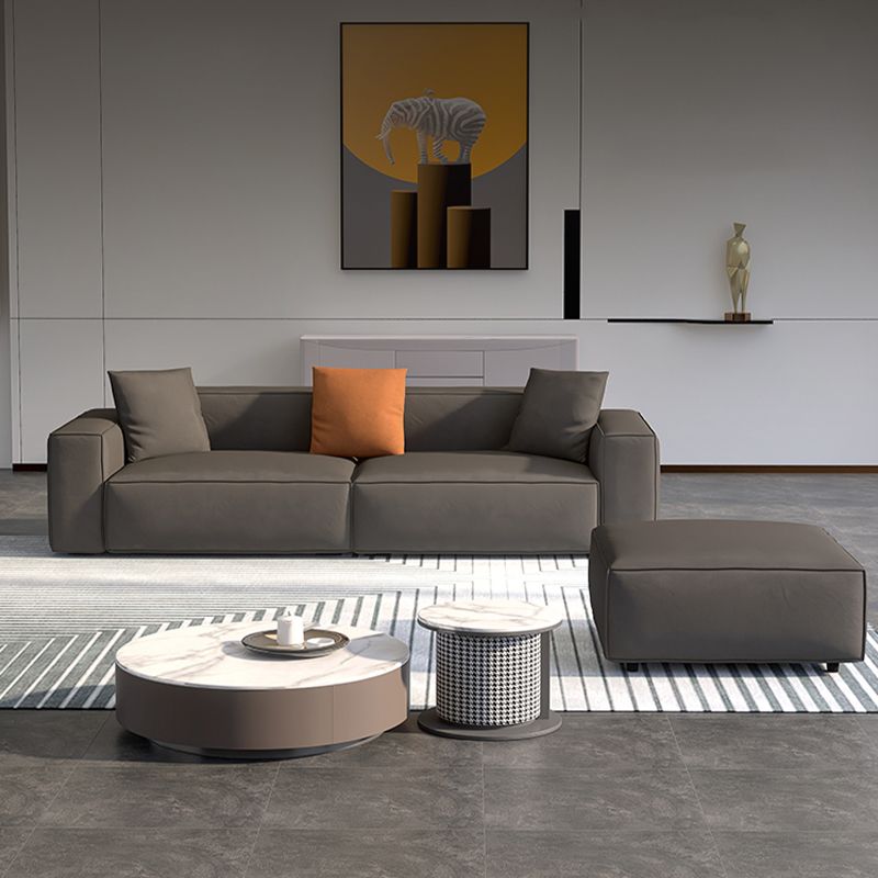 Square Armrest Latex Padded/light Grey Dark Grey/off-white/orange Sofa Clearhalo 'Furniture' 'furniture_sofas' 'kitchen' 'kitchen_sofas' 'Living Room Furniture' 'Sofa' 'sofas' 1200x1200_3c4b9426-6888-4423-9d1e-10badfb291fc