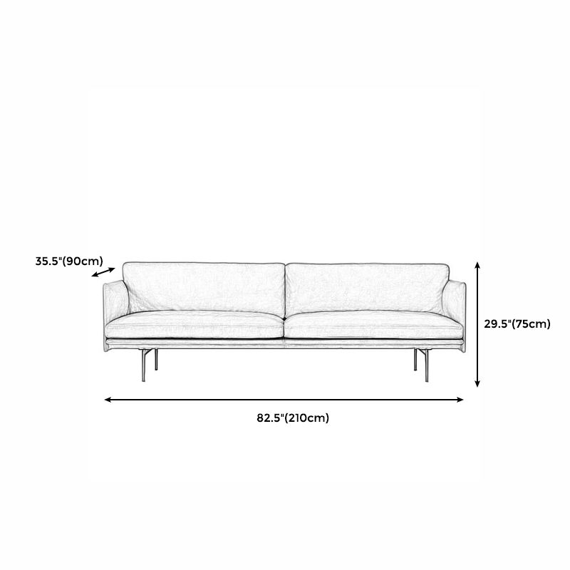 29" High Modern Faux Leather Tuxedo Arm Standard Sofa with Cushions for Living Room Clearhalo 'furn' 'furn_sofas' 'Furniture' 'furniture_sofas' 'kitchen' 'kitchen_sofas' 'Living Room Furniture' 'Sofa' 'sofas' 1200x1200_3c4c1d1d-e925-47b4-9f8c-6b26262ad6f8
