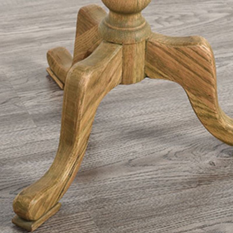 Tavolo d'angolo rustico largo 14 "tavolo laterale rotondo in legno solido