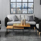 Modern Simple Wood Rectangular Coffee Table Sled 2 Nesting Cocktail Table Set