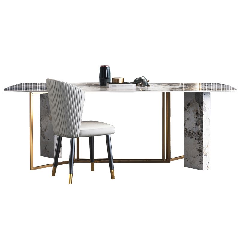 Metal Traditional Luxury Rectangle Indoor Table Sintered Stone Table for Dining Room Clearhalo ' dining_table' 'Dining Tables & Seating' 'Dining Tables' 'furn' 'furn_dining_table' 'Furniture' 'furniture_dining_table' 'Kitchen & Dining Furniture' 'kitchen&dining_furn' 'kitchen' 'kitchen_dining_table' 1200x1200_3c4d45fa-c92c-41a8-af6e-08923a86dc2b