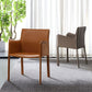 Silla de comedor tapizada moderna silla de acento de comedor de cuero falso