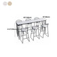 White Modern Style Rectangle Bar Table in Faux Marble and Metal Bar Table, Only Table Clearhalo 'Bar Furniture' 'Bar Tables' 'bar_tables' 'furn' 'furn_bar_tables' 'Furniture' 'furniture_bar_tables' 'Kitchen & Dining Furniture' 1200x1200_3c4f6d2d-8e31-4549-bd0c-67efe6c90eeb