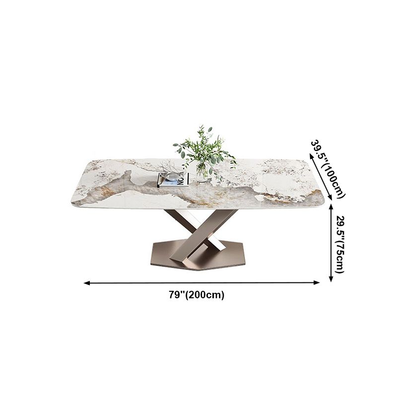 Metal Traditional Luxury Rectangle Table Sintered Stone Table for Kitchen and Dining Room Clearhalo ' dining_table' 'Dining Tables & Seating' 'Dining Tables' 'furn' 'furn_dining_table' 'Furniture' 'furniture_dining_table' 'Kitchen & Dining Furniture' 'kitchen&dining_furn' 'kitchen' 'kitchen_dining_table' 1200x1200_3c505eaa-beed-4f19-8302-a352671bb1a0