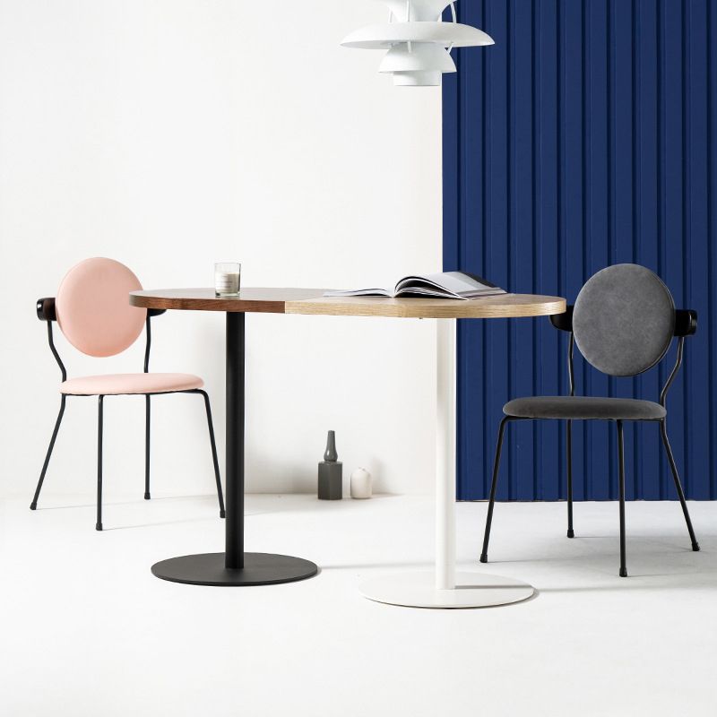 Coffee Shop Wood Dining Table Industrial Style Round Dining Table