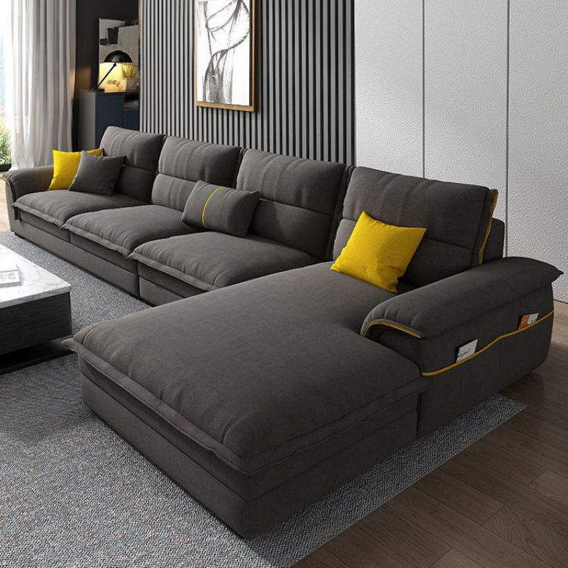 Contemporary Reversible Chaise Sofa with Removable Cushions Slipcovered Sofa Clearhalo 'furn' 'furn_sectionals' 'Furniture' 'furniture_sectionals' 'kitchen' 'kitchen_sectionals' 'Living Room Furniture' 'Sectionals' 1200x1200_3c539a63-50c7-4ac3-be80-5490a88e191f