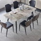 Industrial Stone Rectangle Table Standard Height Dining Table with 4 Legs Clearhalo 'Dining Tables & Seating' 'Dining Tables' 'dining_table' 'furn' 'furn_dining_table' 'Furniture' 'Kitchen & Dining Furniture' 1200x1200_3c54ccaf-943d-40ba-9d57-baa6ceb58568