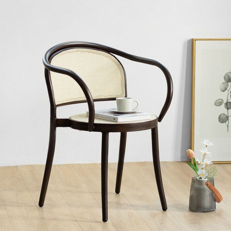 Scandinavian Arm Open Back Chairs for Home Wood Dining Chairs Clearhalo 'Dining Chairs' 'Dining Tables & Seating' 'dining_chair' 'furn' 'furn_dining_chair' 'Furniture' 'Kitchen & Dining Furniture' 1200x1200_3c557e26-6d19-45f1-a0fe-00d9c727658e