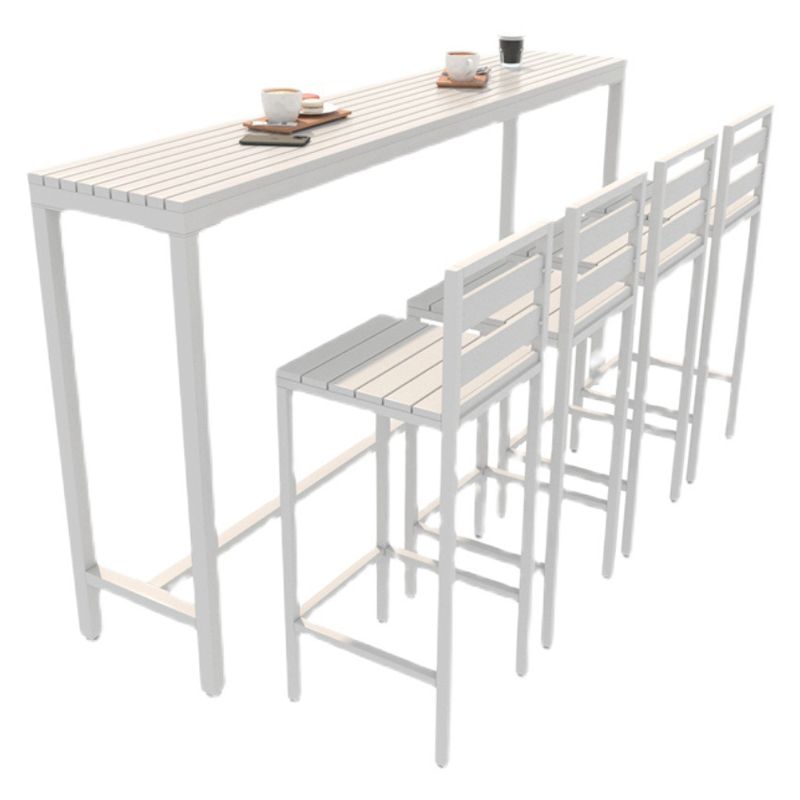 Rectangle Bar Dining Table Industrial Bar Dining Table with Trestle Base Clearhalo 'Bar Furniture' 'Bar Tables' 'bar_tables' 'furn' 'furn_bar_tables' 'Furniture' 'furniture_bar_tables' 'Kitchen & Dining Furniture' 1200x1200_3c560c91-5714-44a7-8760-90e5e6a144bf