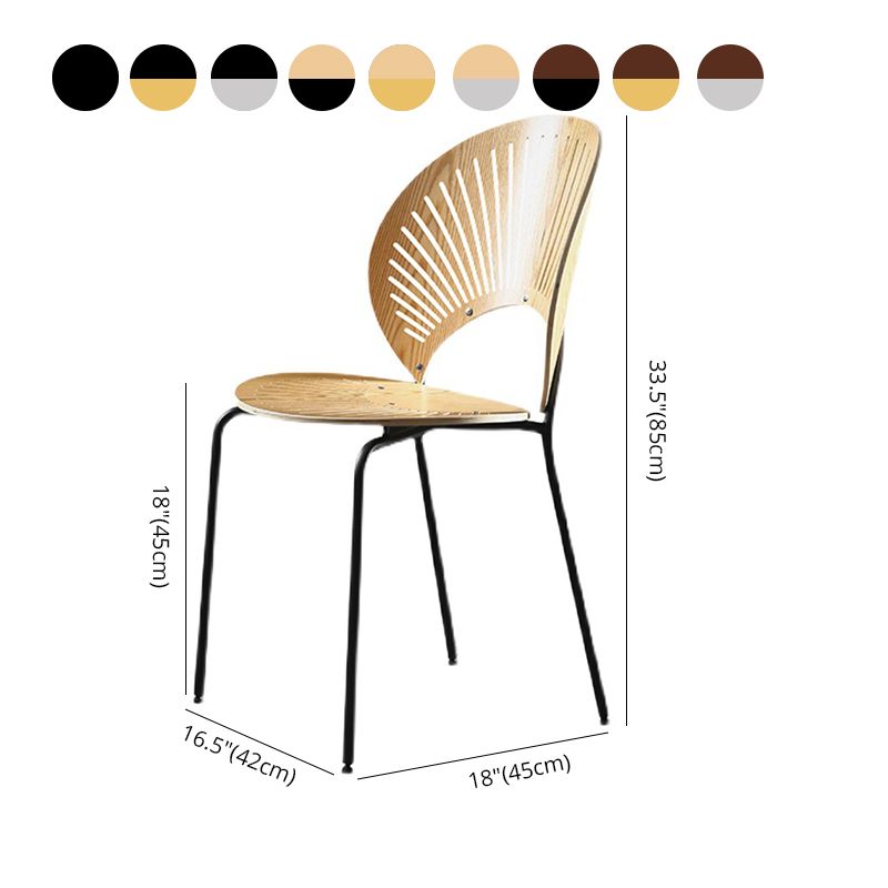 Metal Contemporary Kitchen Dining Side Chair Open Back Dining Chairs Clearhalo ' kitchen&dining_furn' 'Dining Chairs' 'Dining Tables & Seating' 'dining_chair' 'furn' 'furn_dining_chair' 'Furniture' 'furniture_dining_chair' 'Kitchen & Dining Furniture' 'kitchen' 1200x1200_3c56df59-84eb-49c6-812d-57955d8ae04e