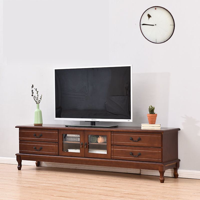 Traditional Wood TV Console Enclosed Storage TV Media Stand with Doors for Living Room Clearhalo 'furn' 'furn_tv_stands_entertainment_centers' 'Furniture' 'Living Room Furniture' 'TV Stands & Entertainment Centers' 'TV Stands & Media Storage Furniture' 'tv_stands_entertainment_centers' 1200x1200_3c57185d-7bb8-4878-97b9-fe13875b0bcd