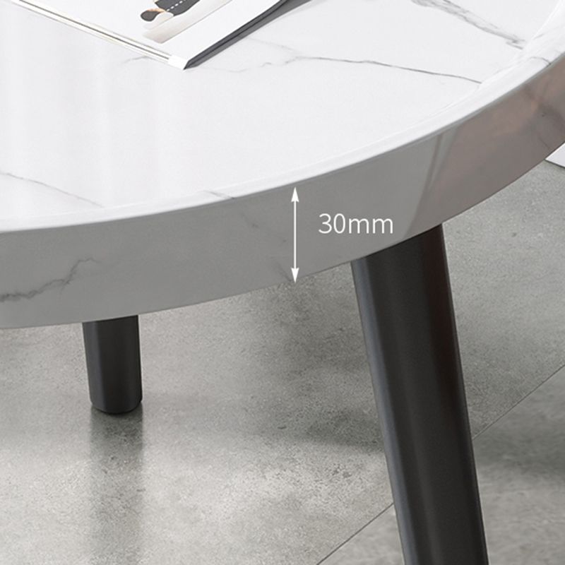 Minimalistische ronde houten zijde end tafel 3 benen Sofa hoektafel