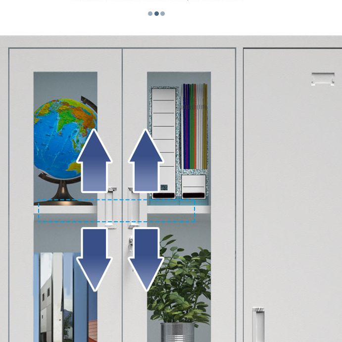 Grijze metalen kast voor badkamer moderne opbergkast met scharnierende deur