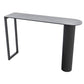Mesa de bar de piedra sinterizada moderna, mesa de comedor con base metálica para cocina y sala de estar