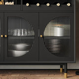 Moderna scheda rettangolare minimalista Casa Black Side Board con porta