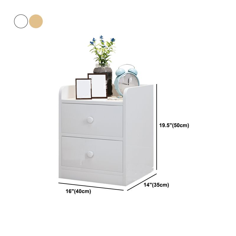 Scandinavian Natural/White Bedside Table 20" H Wood Nightstand with Storage Clearhalo 'Bedroom Furniture' 'furn' 'furn_night_stand' 'Furniture' 'night_stand' 'Nightstands' 1200x1200_3c5ca53f-2a3f-468e-ae16-0d55f63690a3
