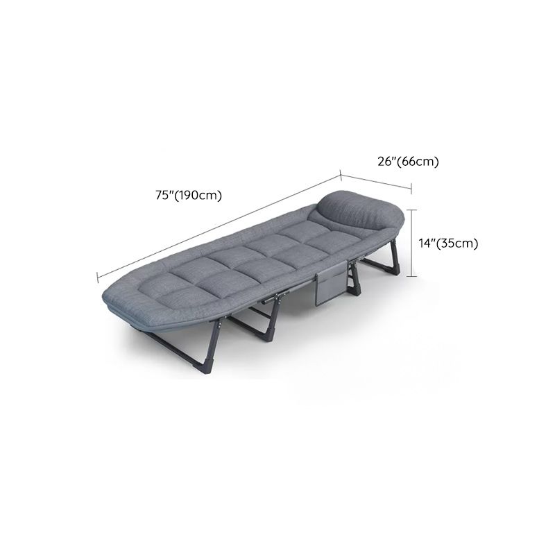 Sedia reclinabile al coperto di metallo contemporaneo standard di colore solido con gambe