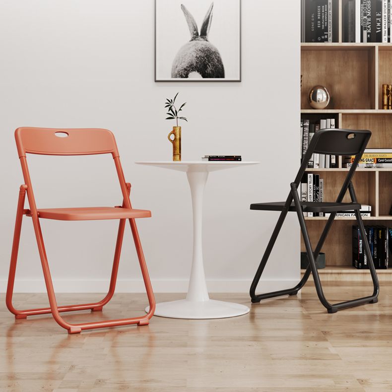 Contemporary Metal Dining Armless Chairs Plastic Open Back Dining Side Chair Clearhalo ' kitchen&dining_furn' 'Dining Chairs' 'Dining Tables & Seating' 'dining_chair' 'furn' 'furn_dining_chair' 'Furniture' 'furniture_dining_chair' 'Kitchen & Dining Furniture' 'kitchen' 1200x1200_3c5e1774-904b-4b2a-ab90-694199a8f8f4