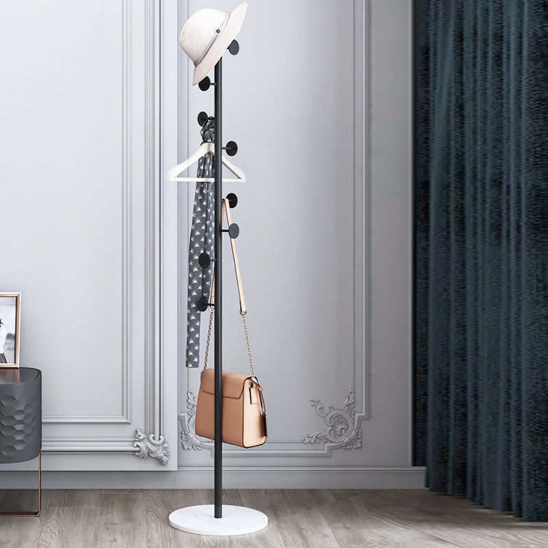 Modern Entryway Metal Free Standing No Distressed 8 Hooks Coat Rack Clearhalo 'Entry & Mudroom Furniture' 'furn' 'furn_hall_tree_coat_racks' 'Furniture' 'Hall Trees & Coat Racks' 'hall_tree_coat_racks' 1200x1200_3c5ef39d-b60d-4970-a00e-e203c4792fc0