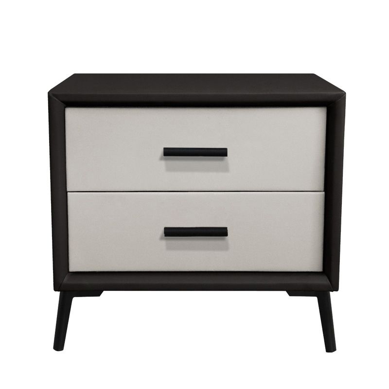 Two Drawer Solid Color Wood Nightstand 19.2"Tall Night Table Clearhalo 'Bedroom Furniture' 'furn' 'furn_night_stand' 'Furniture' 'night_stand' 'Nightstands' 1200x1200_3c60f58e-0924-4e0f-9e46-86ee9d4e044f