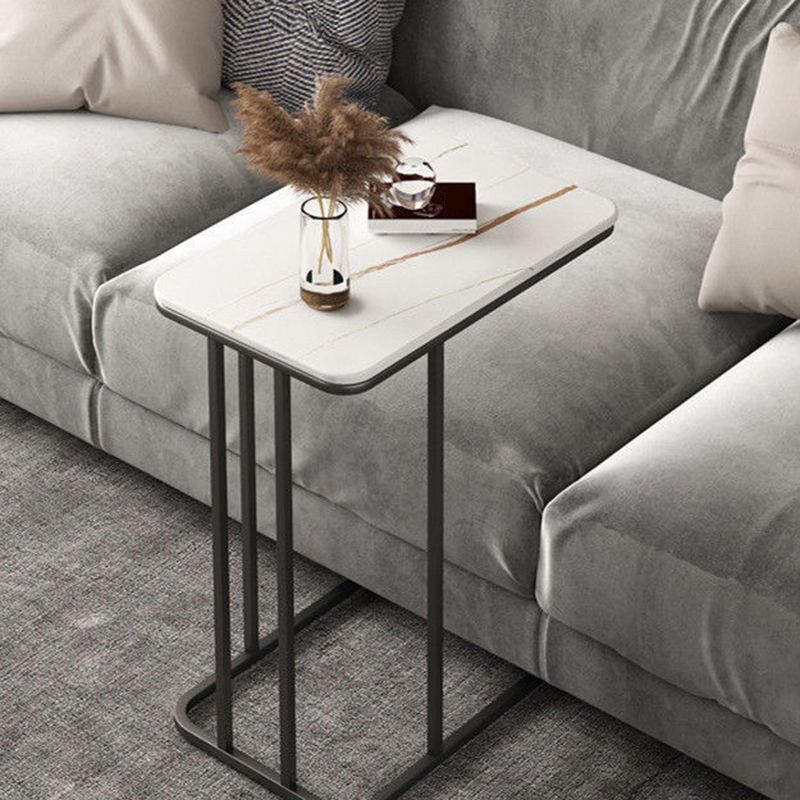 Rectangular C Side End Table Minimalist Slate Side End Table
