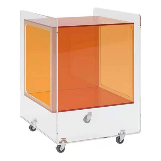 Modernism with Casters Coffee Table Acrylic 18.1'' Cocktail Table Clearhalo 'Coffee & Accent Tables' 'Coffee Tables' 'coffee_tables' 'furn' 'furn_coffee_tables' 'Furniture' 'furniture_coffee_tables' 'Living Room Furniture' 1200x1200_3c67d9b2-8a67-48b0-89e9-053474ee14d8