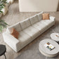 29.52" Tall Square Arm Sofa with Pillows Modern White Tufted Sofa Clearhalo 'furn' 'furn_sofas' 'Furniture' 'Living Room Furniture' 'Sofa' 'sofas' 1200x1200_3c67fe14-17c5-4a60-9da4-6c28f851feae
