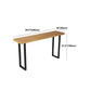 Solid Wood Bar Table Industrial Bar Dining Table with Sled Base