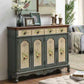 Sideboard in legno in stile glam con cassetti da pranzo server per cucina