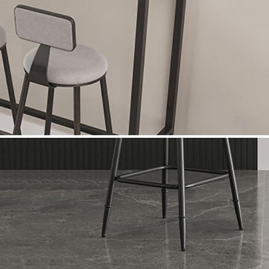 Modern Armless Backrest Counter Stool Iron Kitchen Bar Stool with Cushion Clearhalo 'Bar Furniture' 'Bar Stools' 'bar_stools' 'furn' 'furn_bar_stools' 'Furniture' 'furniture_bar_stools' 'Kitchen & Dining Furniture' 1200x1200_3c692648-b21c-43aa-9887-591981240c4e