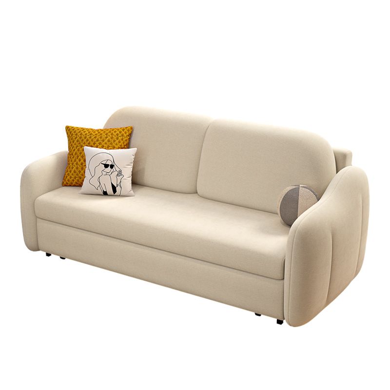 Glam Style Velvet Sleeper Sofa with Cushion Back in Metal Base Clearhalo 'furn' 'furn_futons' 'Furniture' 'Futons & Daybeds' 'Futons' 'Living Room Furniture' 1200x1200_3c69e37a-5edb-44c1-84b8-5d937db3c140