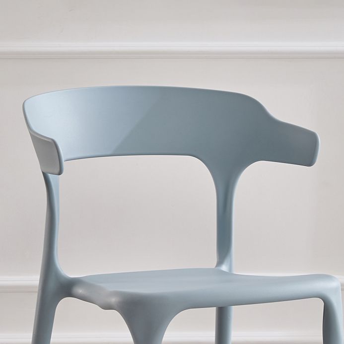 Indoor Contemporary Side Chair Open Back Plastic Stackable Dining Room Single Chair Clearhalo ' kitchen&dining_furn' 'Dining Chairs' 'Dining Tables & Seating' 'dining_chair' 'furn' 'furn_dining_chair' 'Furniture' 'furniture_dining_chair' 'Kitchen & Dining Furniture' 'kitchen' 1200x1200_3c6ae7a2-1f9e-4844-ba53-b361b54edad3