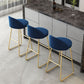 Glam Dessert Shop Footrest Stool Matte Finish Velvet Bar Stool Clearhalo 'Bar Furniture' 'Bar Stools' 'bar_stools' 'furn' 'furn_bar_stools' 'Furniture' 'furniture_bar_stools' 'Kitchen & Dining Furniture' 1200x1200_3c6c6224-0826-4d70-b521-07ec4c458e60