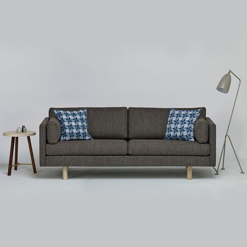 Zeitgenössischer Leinenquadrat -Arm -Sofa Standardsofa für Wohnzimmer, Wohnung