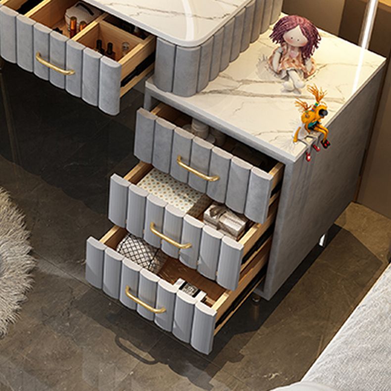 Set di sgabelli da toeletta lussuoso per trucco a specchio illuminato