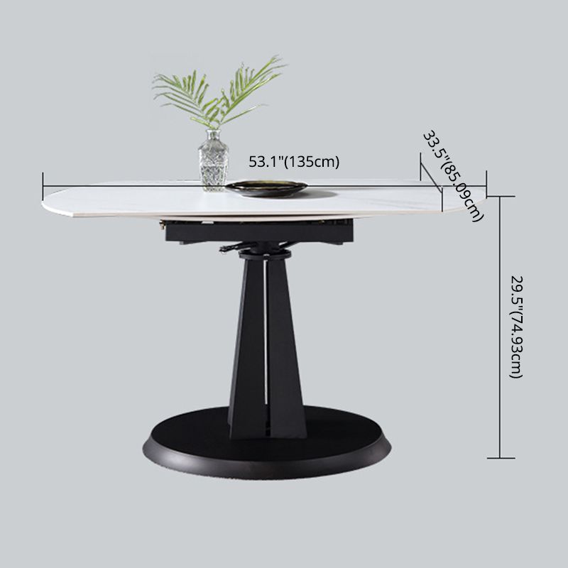 Metal Modern Dining Room Set with Round Table and Pedestal Base Dining Set with Wingback Chairs Clearhalo 'Dining Room Sets' 'Dining Tables & Seating' 'dining_room_set' 'furn' 'furn_dining_room_set' 'Furniture' 'furniture_dining_room_set' 'Kitchen & Dining Furniture' 'kitchen&dining_furn' 'kitchen' 1200x1200_3c6eefba-8f42-4106-a13e-c7c7215b69ea