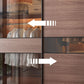 2 Glass Sliding Doors Wardrobe Modern Wood Wardrobe with Drawer